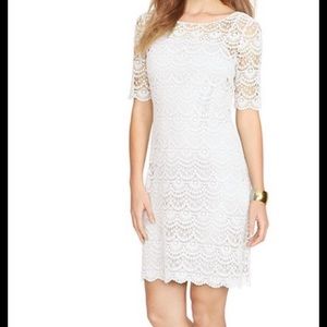 White crochet Lauren by Ralph Lauren dress
